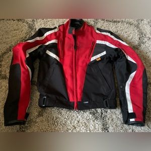 Frank Thomas Riding Motorcycle Jacket Hyper Tec Size M Red Black Waterproof